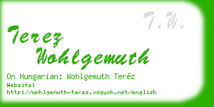 terez wohlgemuth business card
